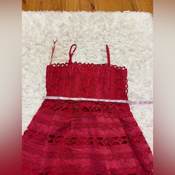 Hyacinth House Red Lace Marlee Midi Dress - Picture 8 of 15